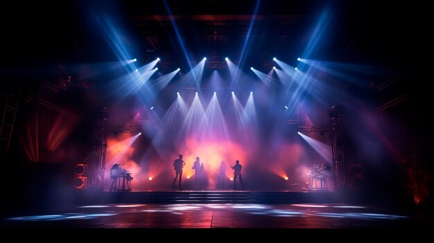 concertpodium met een menigte fans op een muziekfestival