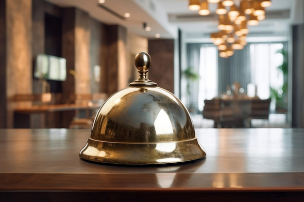 Foto campana del concierge sulla reception di un hotel