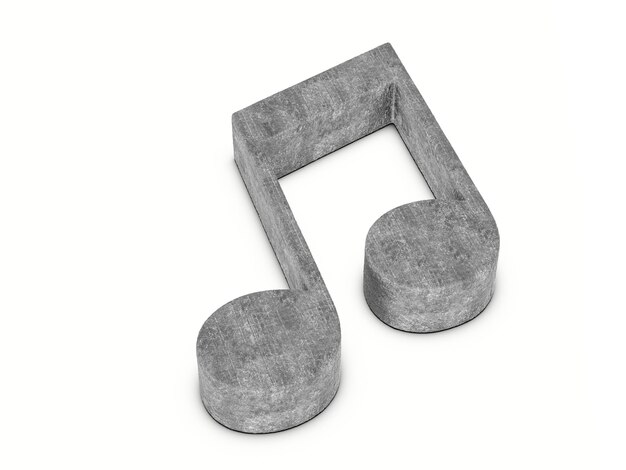 Concreet muzieknootsymbool