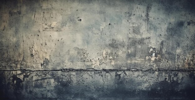 Concrete abstract wide old ruined panoramic wall AI generated image