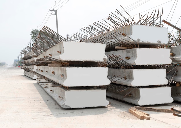 Concrete beams for road construction