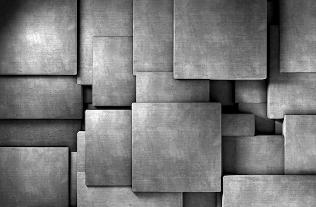 Бетонные блоки. 3d абстрактный фон цементные блоки