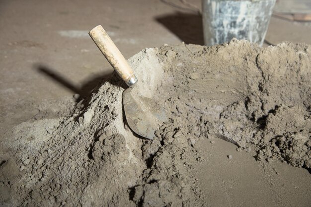 Foto concreto sul cantiere