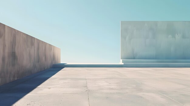 a concrete floor with a square shaped box on it