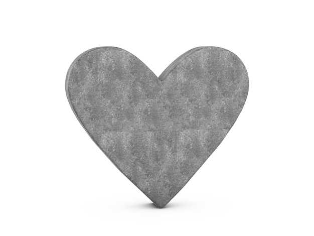 Concrete heart symbol