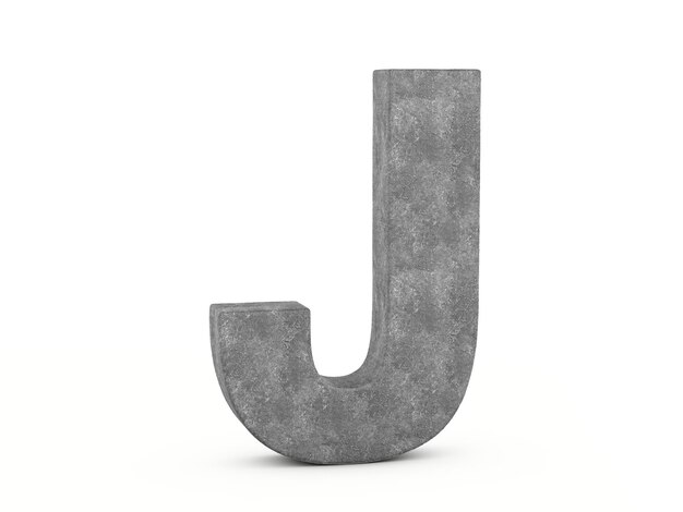 Foto concrete letter j