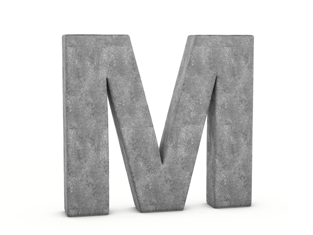 Concrete letter M