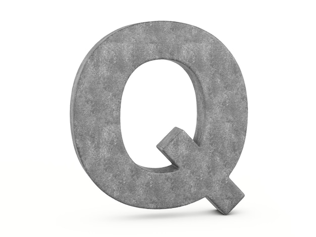 Concrete letter Q