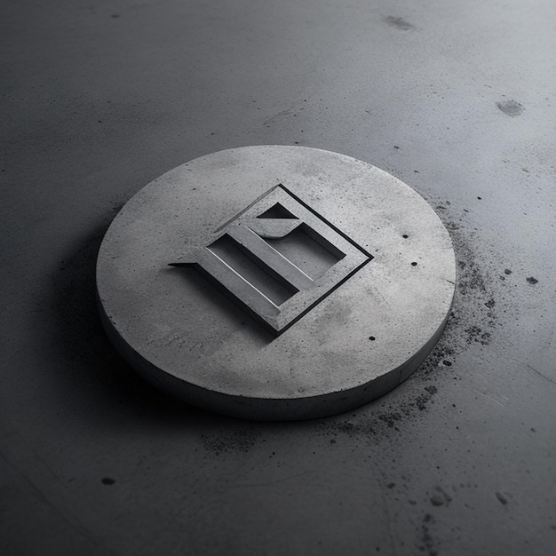 Concrete logo effect mockup