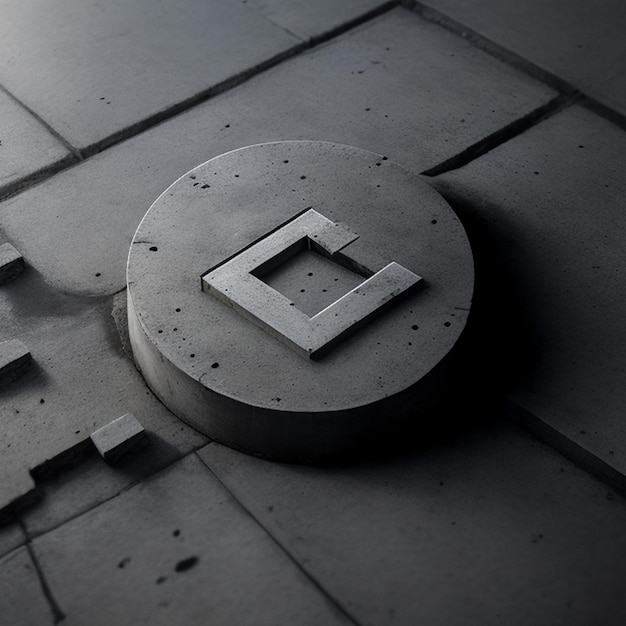 Concrete logo effect mockup