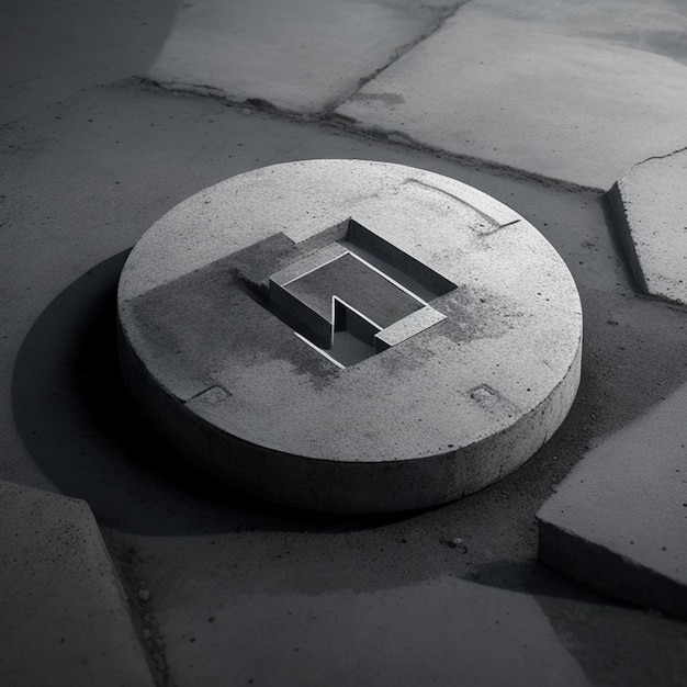 Foto concrete logo-effect mockup
