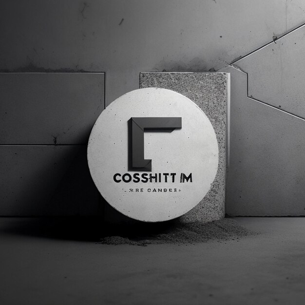 Concrete logo effect mockup