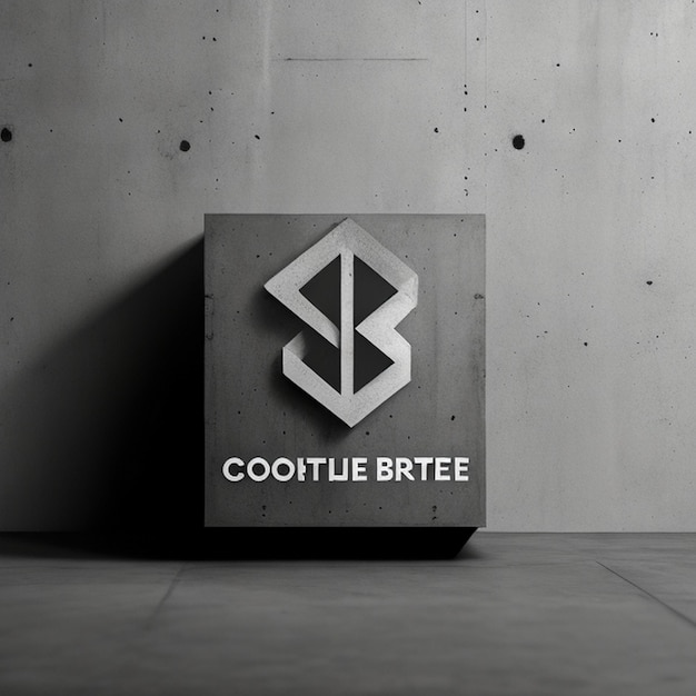 Concrete logo effect mockup