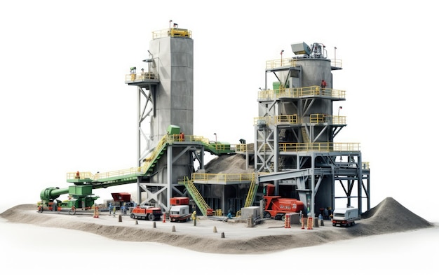 Photo concrete plant on white background