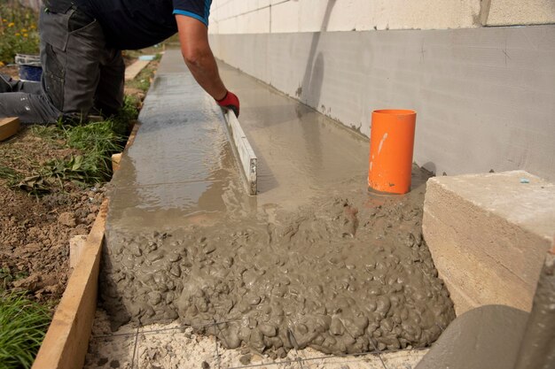 Photo concrete screed