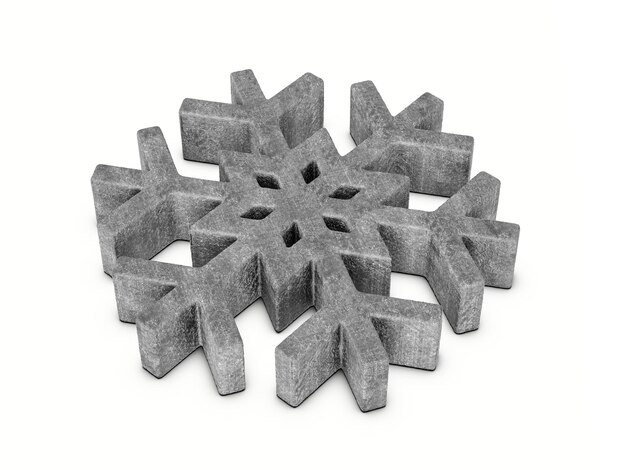 Фото Символ бетонной снежинки