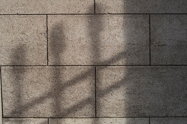 Concrete wall background with city gate shadows