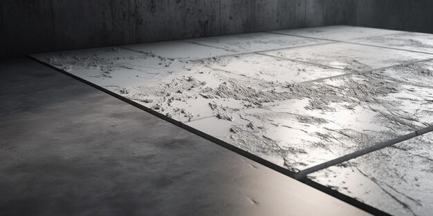 コンクリートの壁と床の背景は,製品の展示または3次元ショールームのモックアップのために