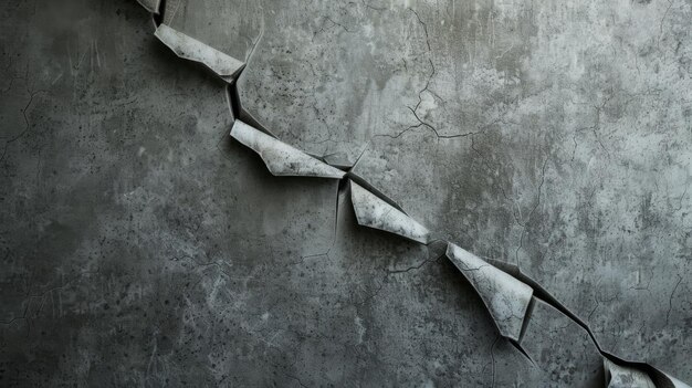 Photo concrete wall with crack