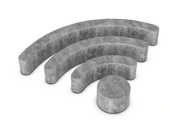 Photo concrete wifi symbol