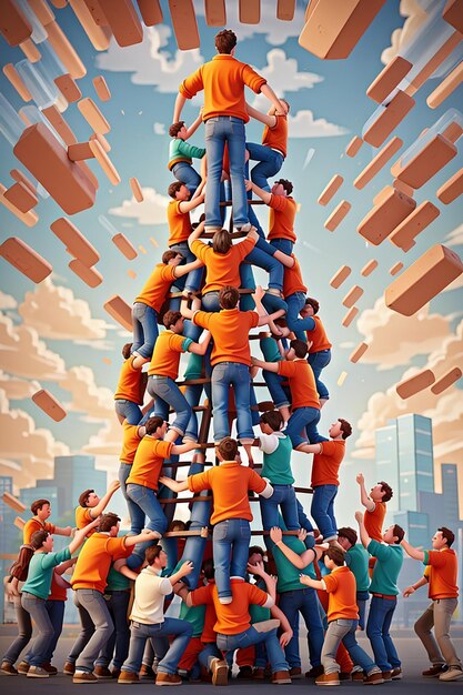 Photo concurso de castells human tower championship