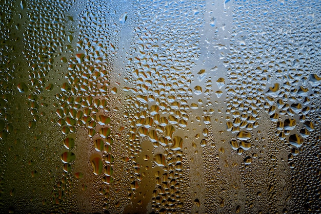 Condensation on the outside of a glass or bottle