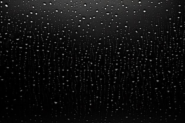 Photo condensation water drops on black window background