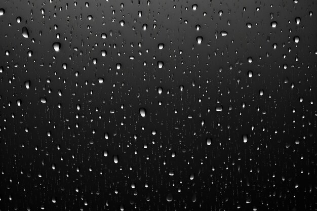 Photo condensation water drops on black window background