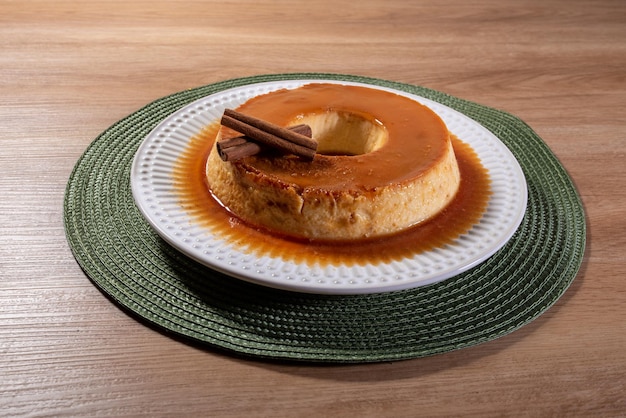 Condensed milk pudding with caramelized sauce