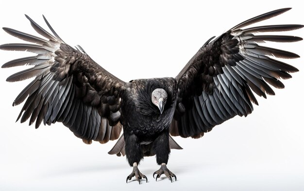 Foto un condor su sfondo bianco