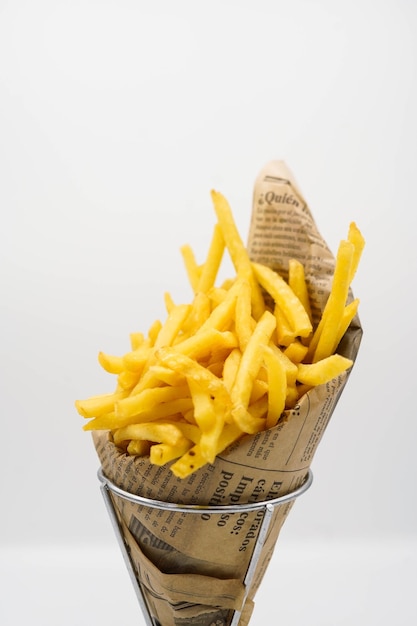 Cone of rustic fries to take away