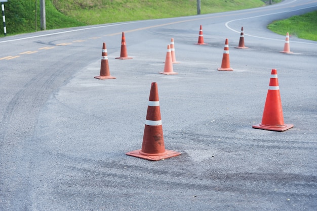 Cone on street