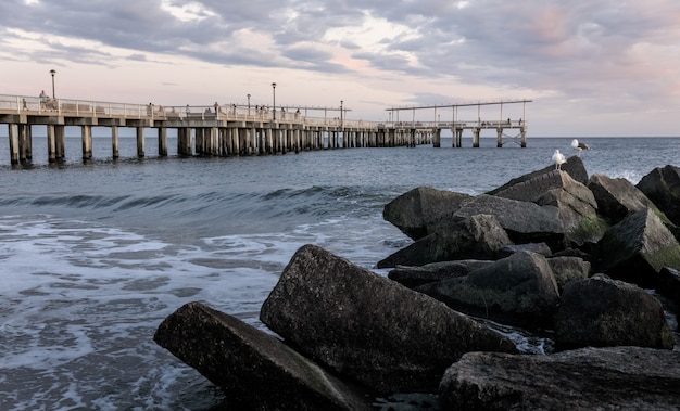 Coney Island Beach in de stad van New York