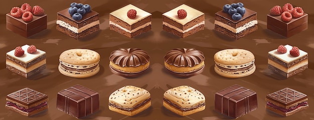 Confectionery advertising chocolates and cakes