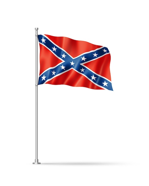 Confederate flag isolated on white