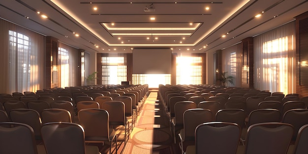 Conference Room Interior Sophisticated Meeting Hall Setting Stunning Venue for Conferences