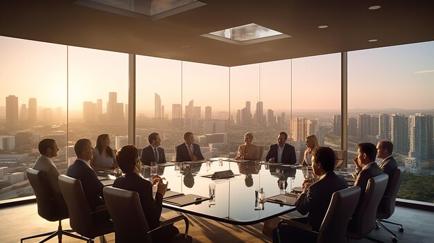 Conference Room Seating with Table and Chairs