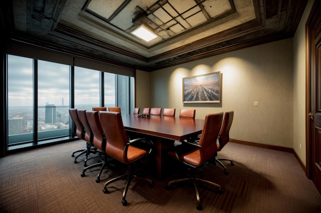 A Conference Room With A View Of The City