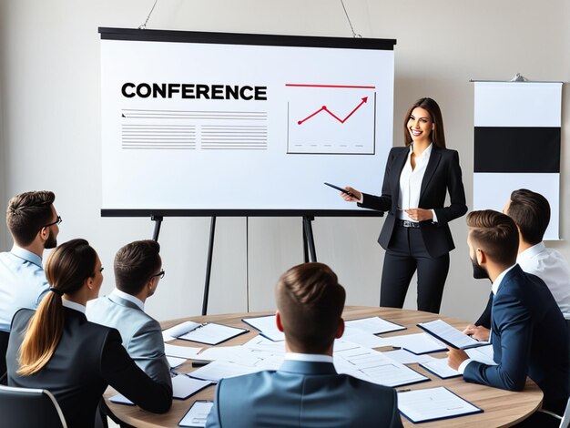 Conference training planning or learning coaching Business concept