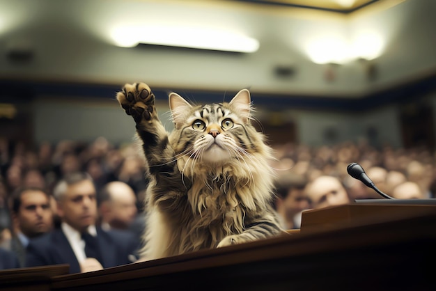 conferentiekat AI gegenereerde afbeelding