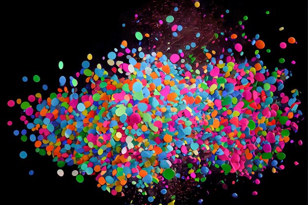 Foto confetti achtergrond 3d illustratie generatieve ai