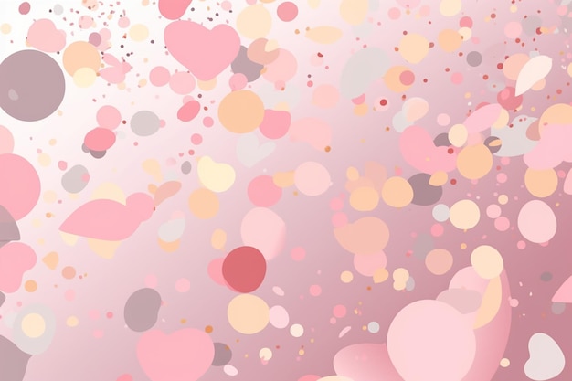 Confetti achtergrond vector in schattig pastel roze patroon