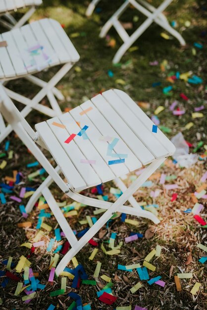 Confetti after the wedding