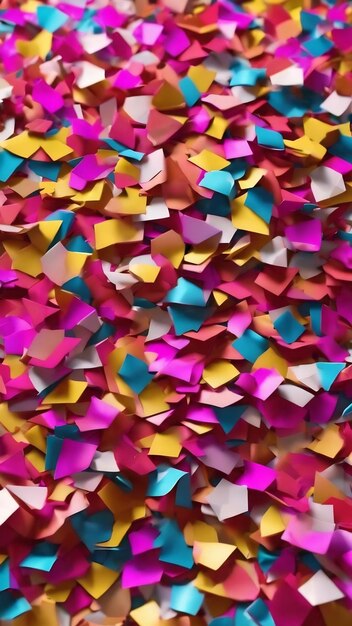 Confetti background 3d illustration generative ai