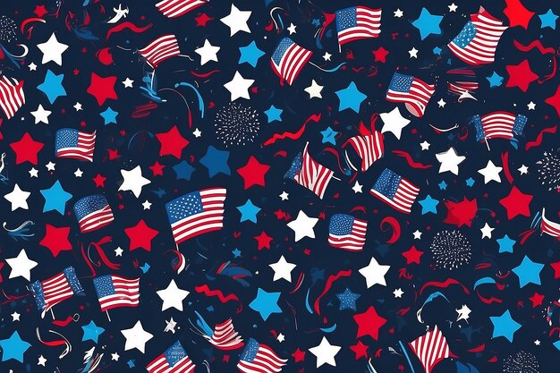 Photo confetti background for 4th july holiday