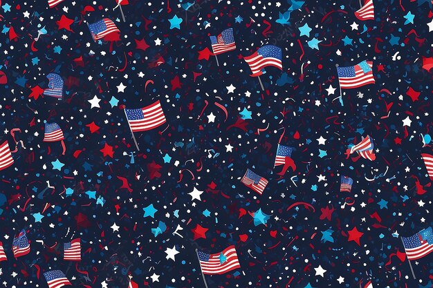 Confetti background for 4th July holiday