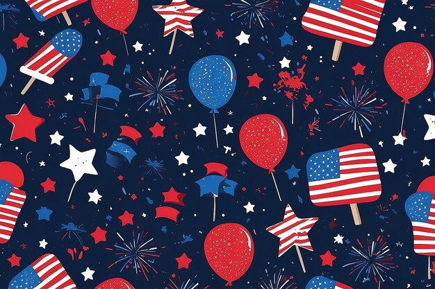 Confetti background for 4th July holiday