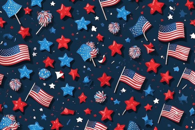 Photo confetti background for 4th july holiday