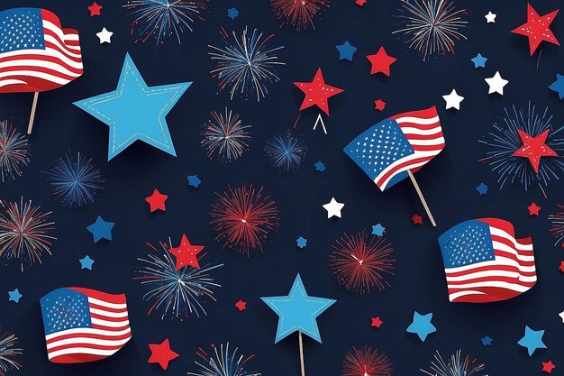 Confetti background for 4th July holiday