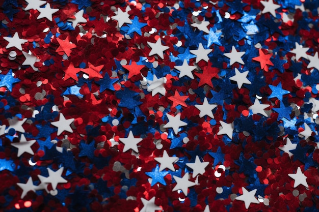 Photo confetti background for 4th july holiday